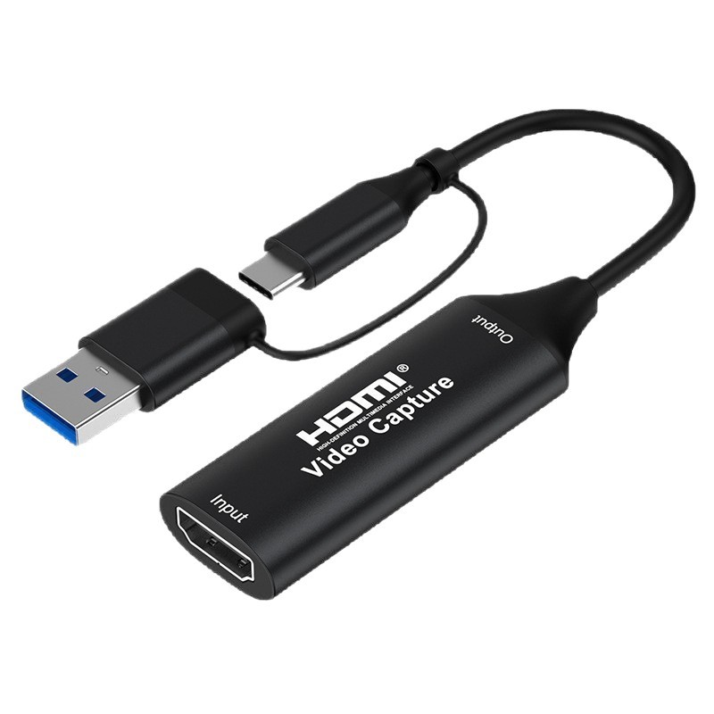 Fábrica directa USB doble cabeza a tarjeta de adquisición de video HDTV tipo-C USB2.0 2 en 1 HD juegos 4K