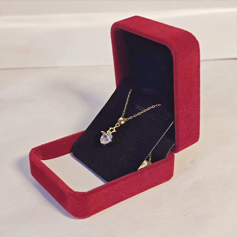 Caja de joyería de lana de textura de cabello redondeada caja de collares al por mayor caja de pendientes colgante brazalete caja de anillo caja de joyería caja de embalaje