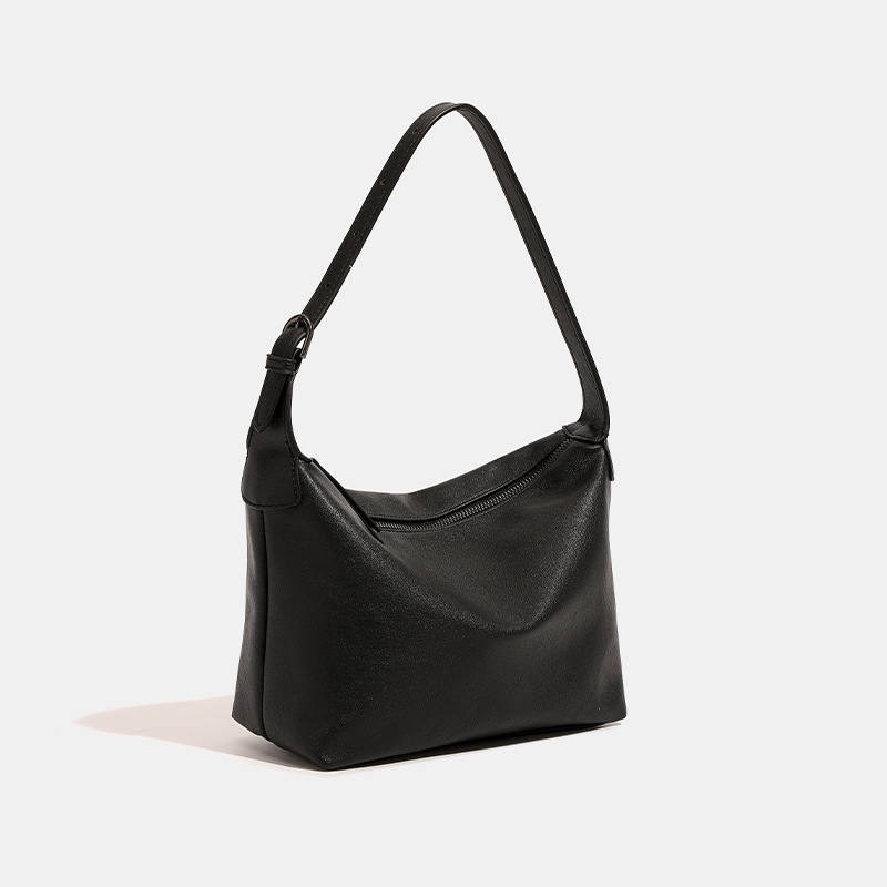 Soft Leather Underarm Hobo Bag For Women 2024 New Versatile Casual Handbag Korean Style Commuter Shoulder Bag Dumpling Bag - Thumbnail 2