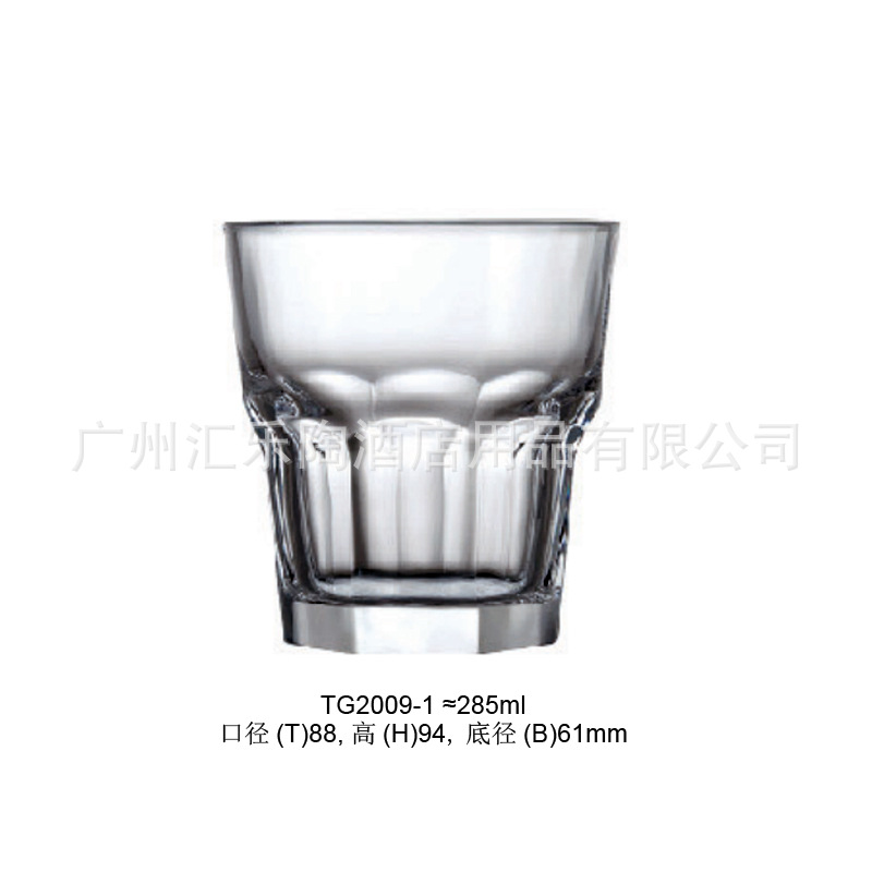 TG2009-1 팔각형 강화컵 285ML (72개/풀박스 도매)