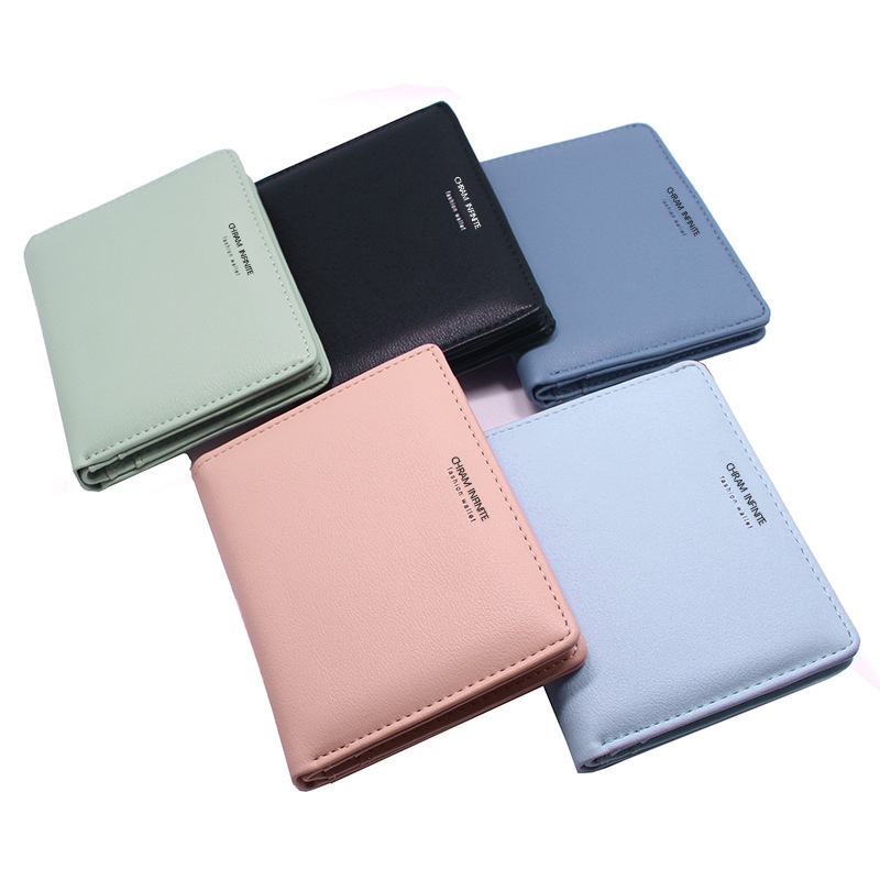 Cross-Border Supply Short Wallet for Women 2026 New Letter Pattern Thin Small Wallet Korean Version Multi-Card Slots 80% off Wallet
