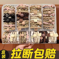 加宽耐用发绳加粗高弹力头饰不伤发橡皮筋慵懒马尾皮筋高颜值发饰