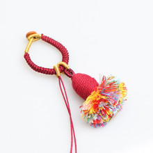 包包钥匙扣挂件藏式手搓棉线流苏穗子钥匙扣棉线流苏扣圈挂绳
