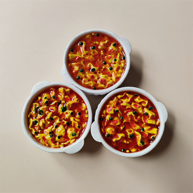 Alimentos y juegos serie creativa simulación tridimensional gourmet huevo pan café azúcar calabaza desayuno resina decorativa refrigerador pegatinas