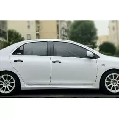 Toyota Vios Body Kit with: Big Surrounded - 08-13-model-b-side-skirts-1-pair-without-paint-black