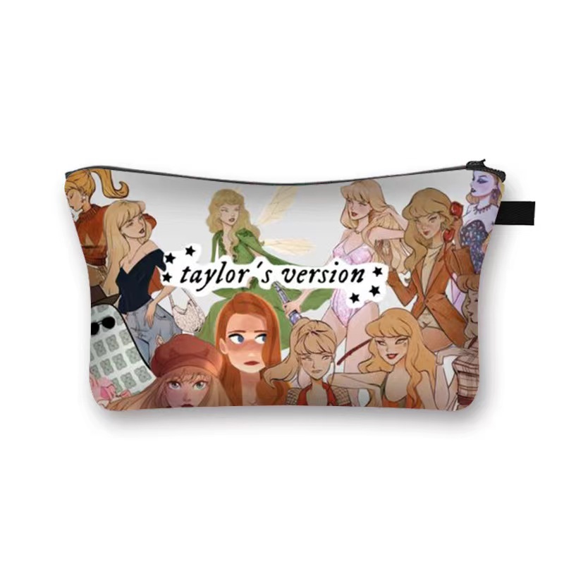 Amazon estilo caliente Taylor Swift bolsa de cosméticos bolsa de almacenamiento de gran capacidad bolsa de mano de moda con estampado femenino de moho