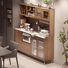 餐边柜简约复古实木客厅大容量一体茶水柜厨房多功能储物碗柜轻奢