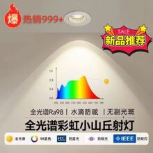 彩虹山丘射灯嵌入式射灯家用客厅led防眩筒灯洗墙灯双眼皮cob