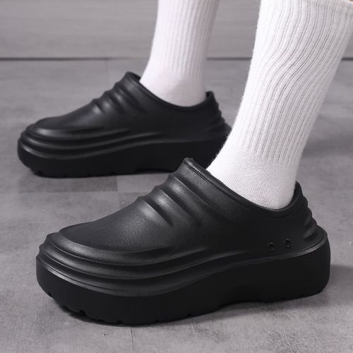2025 Autumn/Winter Waterproof Clog Chef Shoes with 3-in-1 Protection, Non-slip Outsole, Water-resistant, Thick Sole, Durable Men's Anti-odor Shoes