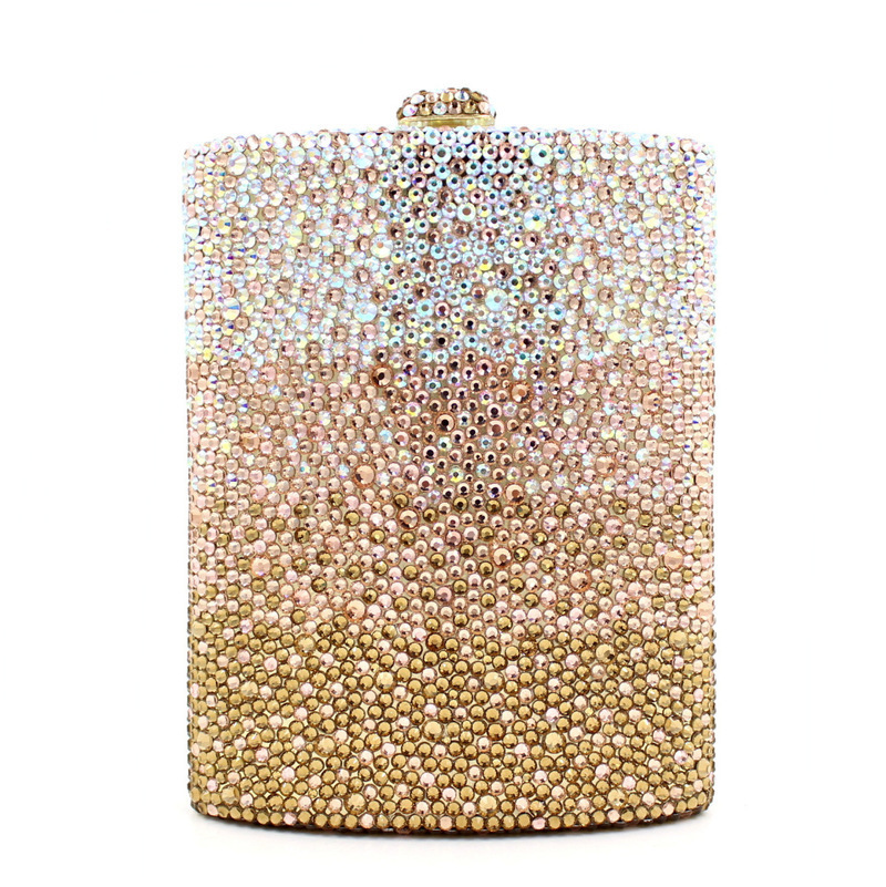 BL110 botella de vino de color mixto, bolsas de diamantes de cristal, bolsas de cena de diamantes hechas a mano, bolsas de mano para mujeres