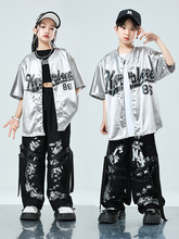 街舞儿童bboy棒球服外套童装hiphop男童洋气bboy爵士舞女孩演出服