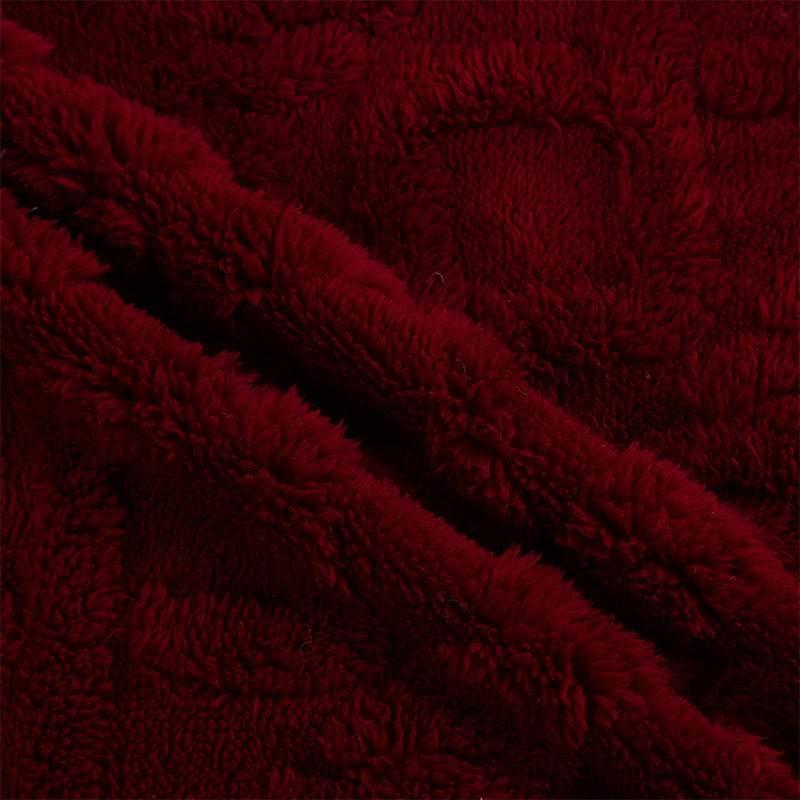 Wholesale of double-sided jacquard diamond-shaped velvet fabric, warp knitted polyester velvet fabric, double-sided comfort-cotton velvet home clothing and blanket fabric detail image 10