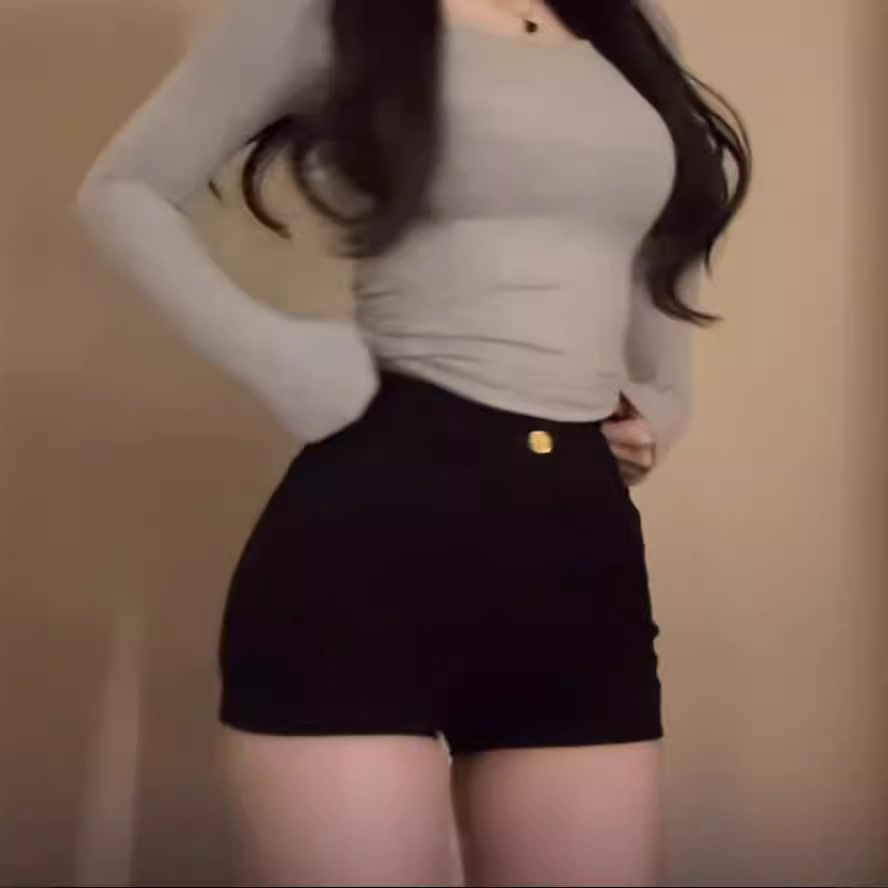 FENGCROTCH 데님 반바지 하이 허리 핫 걸의 한국어 버전 반바지 조커 슬림 비용 효율적인 섹시한 핫팬츠 여성의 한국어 버전