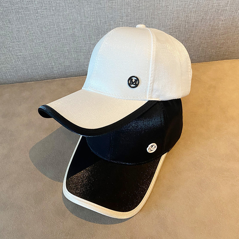 Nueva Xiaoxiang M gorra de béisbol estándar de primavera y verano de las mujeres de estilo coreano cara de moda de protección solar visera Cap ins marca de moda