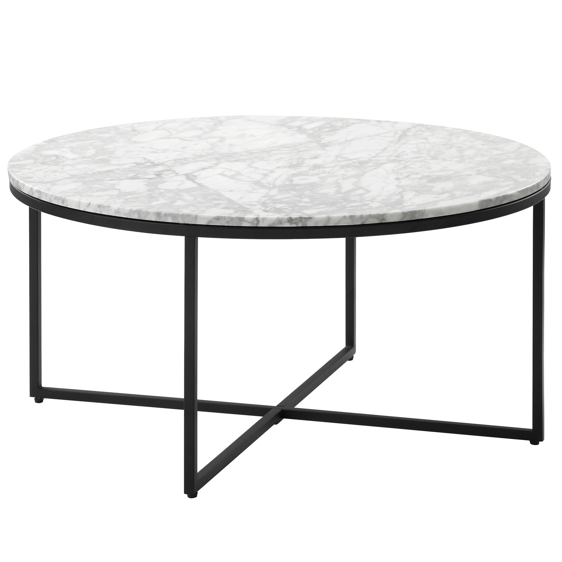 Mesa de café redonda tabla de roca MDF pegatinas mesa de té lujosa alta sensación simple borde de vidrio templado image 6