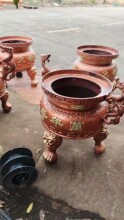 铸铁圆形双龙香炉烧香焚纸室内外寺庙道观祠堂尼姑庵祭祀供奉