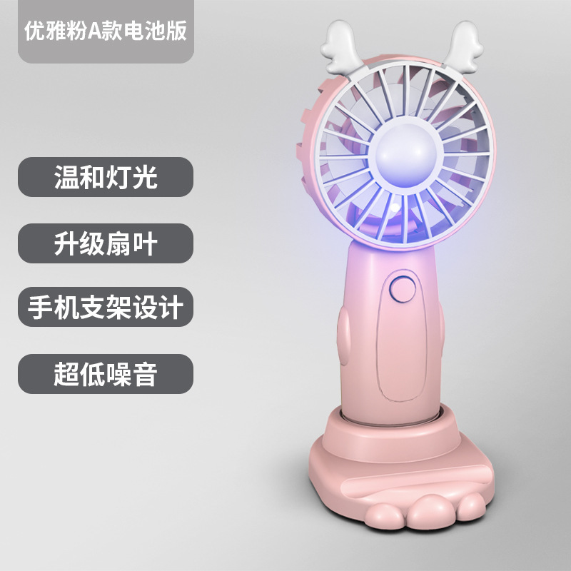 Comercio exterior transfronterizo del sudeste asiático pequeño ventilador portátil carga USB estudiante al aire libre ventilador de escritorio portátil lote de regalo