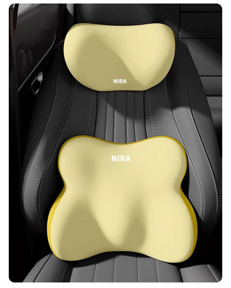 Car Lumbar Support Headrest for Long Sitting, Seat Lumbar Support, Car Accessories, Waist and Neck Protection, Car Cushion, Lumbar Pillow