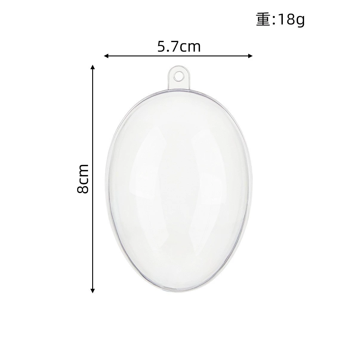 Transparent plastic Christmas pendant, acrylic mousse
