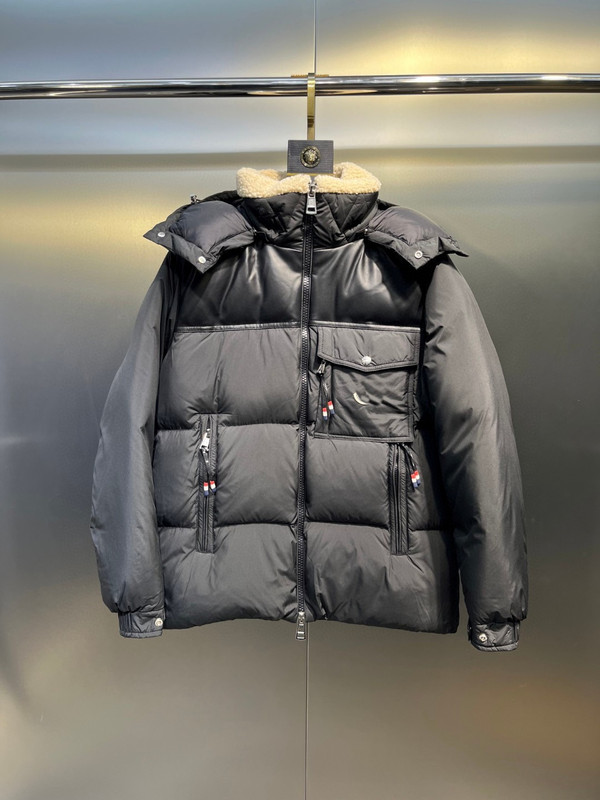 正确版 M家25s新款白鹅绒秋冬加厚羊羔毛衣领羽绒服工装百搭外套|undefined