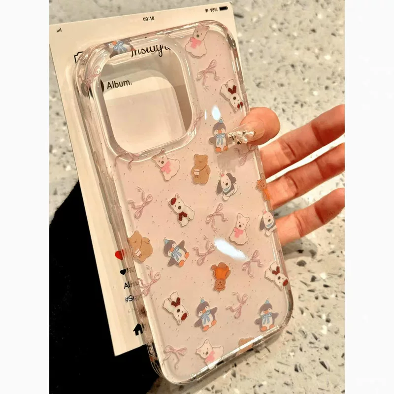 Совместимый с телефоном чехол Apple с брошкой-бантом, iPhone 14, iphone, 16promax