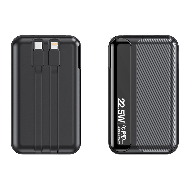 자체 플러그 내장형 20000mAh 보조배터리 22.5W 고속충전 케이블 일체형