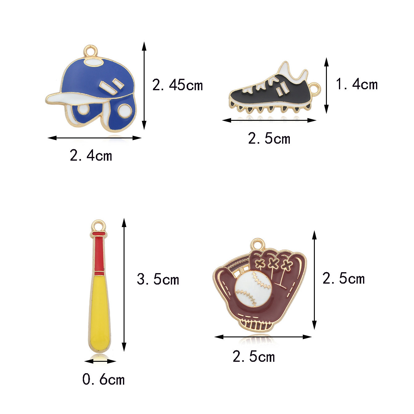 300g Weight 10 PCS/Package Alloy Gloves Ball Pendant