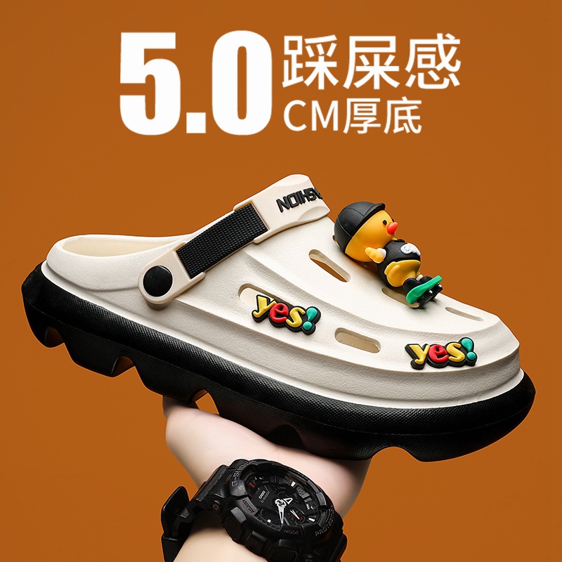 Zapatos con agujeros EVA para hombres Sandalias de oficina de ocio de verano para hombres Zapatos de playa de playa resistentes al desgaste