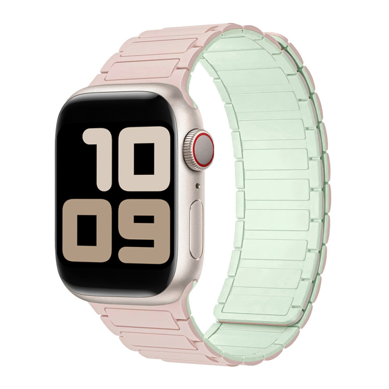 适用iwatch表带苹果S10S9手表带工字磁吸硅胶表带watch876543代SE|undefined