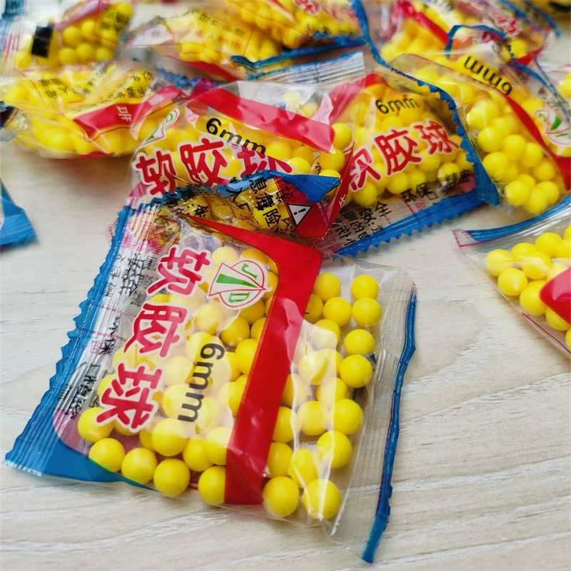 6mm rubber yellow soft rubber ball children's toy gun bullets can be fired crackling barrel plastic ball soft bullet rubber