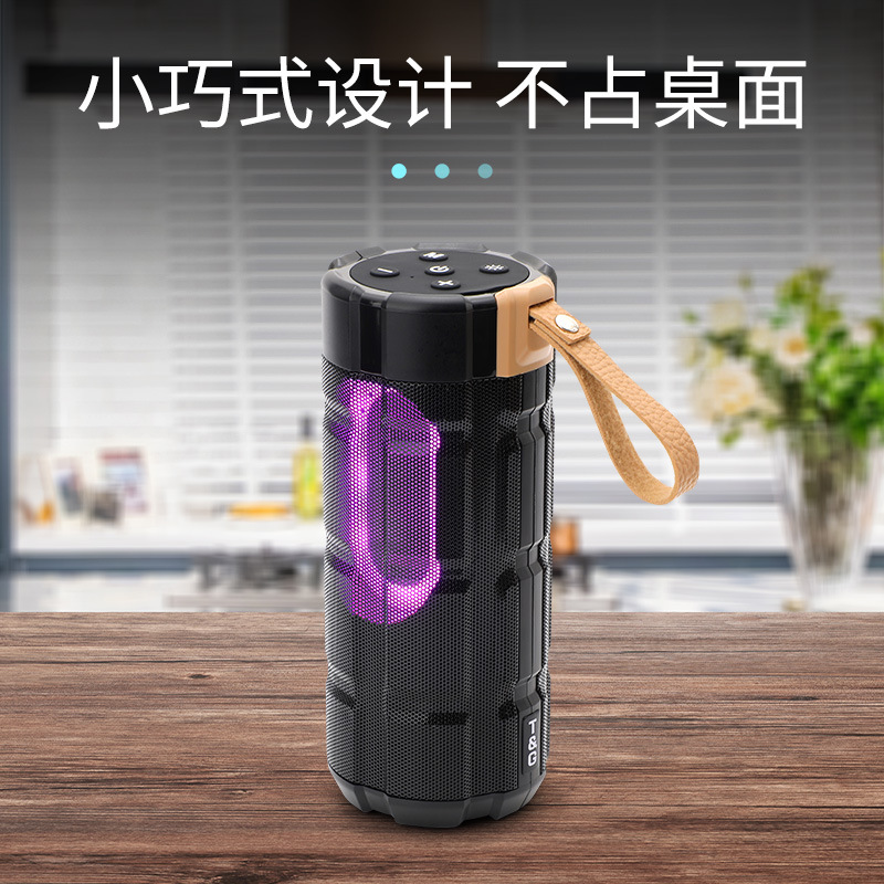 TG285 nuevo teléfono celular impermeable al aire libre computadora subwoofer lámpara LED tarjeta de enchufe de voz USB altavoz Bluetooth