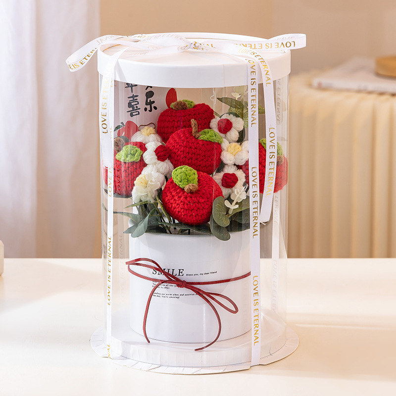生日礼物送女生闺蜜妈妈手工成品针织编织毛线花束教师节节摆件|undefined