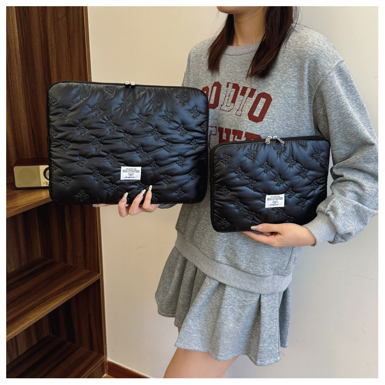 국경 간 한국식 나비 자수 매듭 태블릿 내부 가방 보관 가방 13 인치 15 인치 노트북 보호 커버