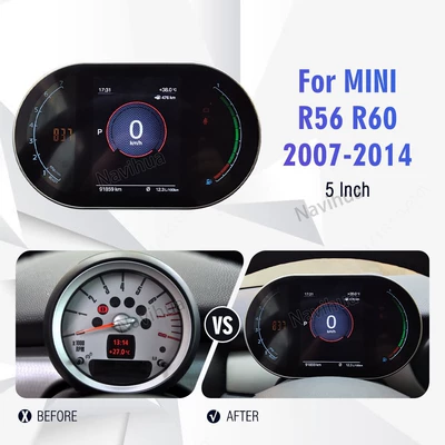 F20/F22/F39/F48/F49 Dashboard Car-Mounted Lcd, automobile instrument - bmw-mini-r56r60-5inch-2007-2014-basic-model