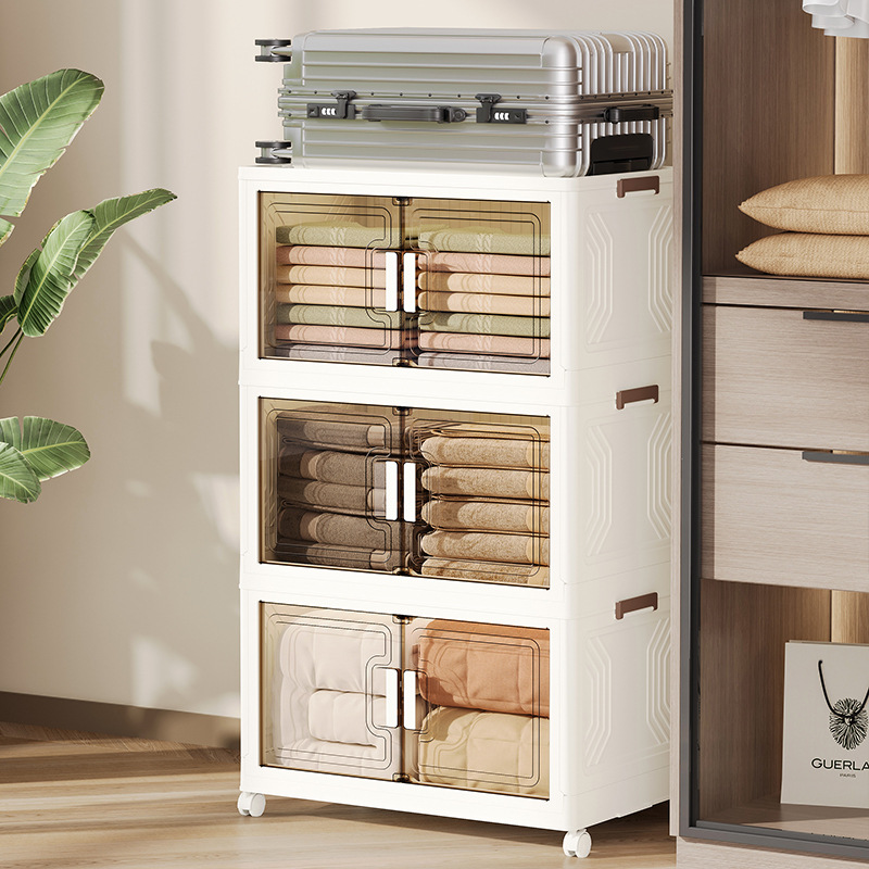 Caja de almacenamiento plegable multicapa, armario de juguetes, armario de almacenamiento, armario de plástico doméstico, armario de almacenamiento, caja de acabado