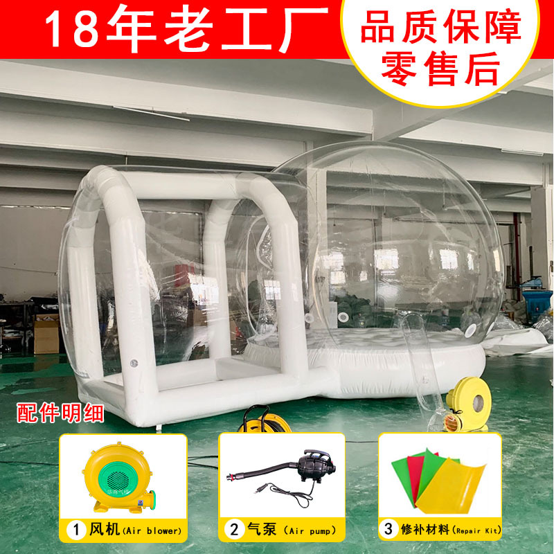 Casa Burbuja Inflable con Diseño de Cielo Estrellado, Impermeable, Esférica, para Exposiciones, Campamentos al Aire Libre, Domo Transparente, Casa Burbuja con Trampolín