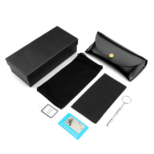  new wholesale leather glasses case packaging logo sunglasses case glasses bag sunglasses case set
