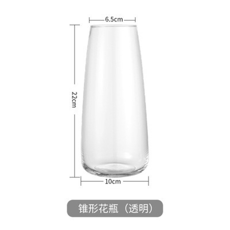 モダンシンプルガラス花瓶透明水養生花メッキ花瓶高級感置物ins風花瓶卸売り|undefined
