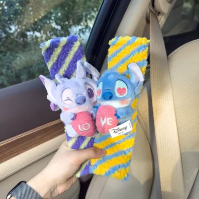 Stitch Anti-Strangle Car Seat Sürətlər qutusu və əl tormozu başlıqları - shoulder-pads-74-stripes-genuine-stitch-angel-confession-stickers-two