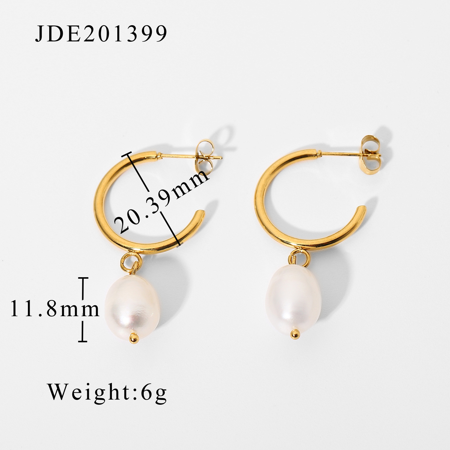 Fashion Geometric Plating Stainless Steel Gold Plated Earrings display picture 1