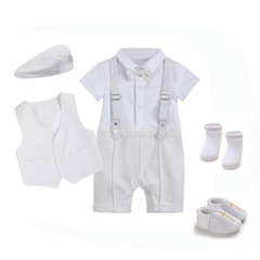 Cross-border boy and baby gentleman's one-year-old washed dress summer new boy's one-piece climbing suit, one-piece on behalf of children's wear dress