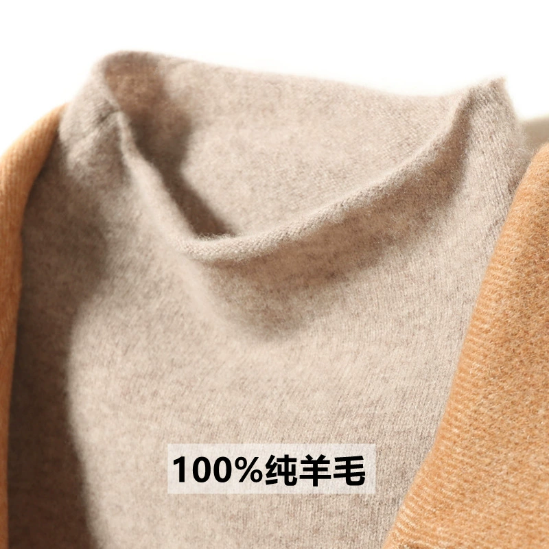 Мюрино с полувысоким воротником свитер женский 100 чистый шерстяной свитер