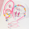 Children's necklace and earrings, hairgrip, set, accessory, jewelry, wholesale