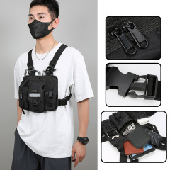 トレンディな戦術的な機能的なベストバッグメンズカジュアルシンプルな大容量作業服チェストバッグマルチポケットパーソナライズされたバックパック
