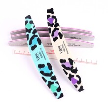 美甲锉美甲木片搓条加硬砂纸半月印花指甲锉不掉砂修型挫条修手