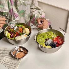 304特厚韩式米酒碗配大头勺家用不锈钢小吃碗