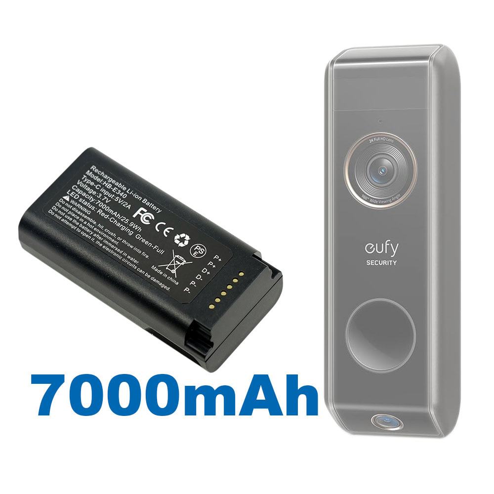 适用Eufy智能指纹锁E340电池 大容量7000mAh Type-C快充 现货促销