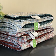 韩国大鹅双人安抚豆豆春秋被可机洗纯棉保暖被芯复古碎花加厚被子