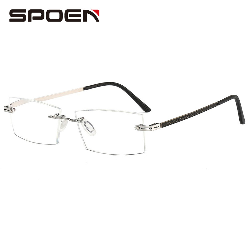 Nueva frontera gafas de lectura anti-Luz Azul ladrillo corte gafas de presbicia medio marco primavera pierna gafas de presbicia
