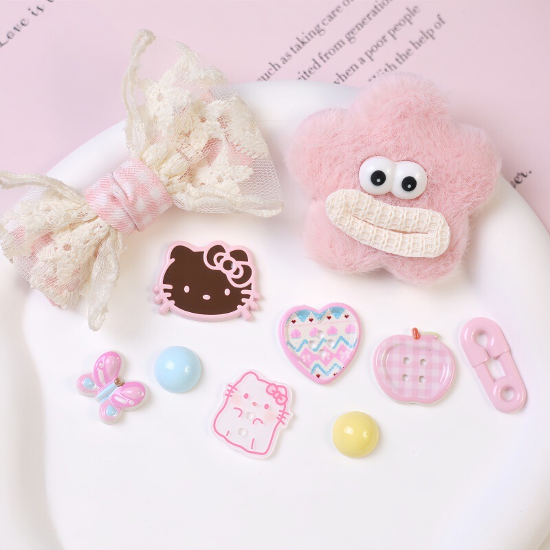 Cartoon Five-Pointed Star Sausage Mouth DIY Hairpin Hair Accessories Mobile Phone Case Bag Pendant Shoe and Sock Decorative Accessories Wholesale